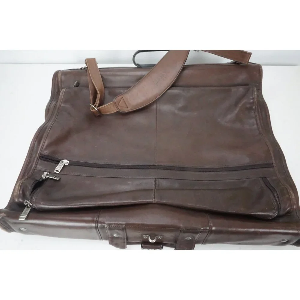Tumi Brown Leather Garment Bag Luggage
